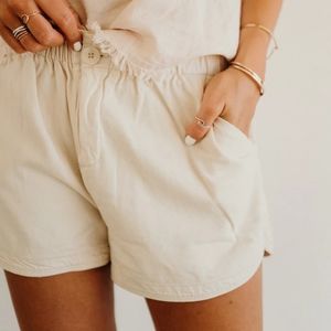 Lucas Shorts - Ecru - Carly Jean Los Angeles